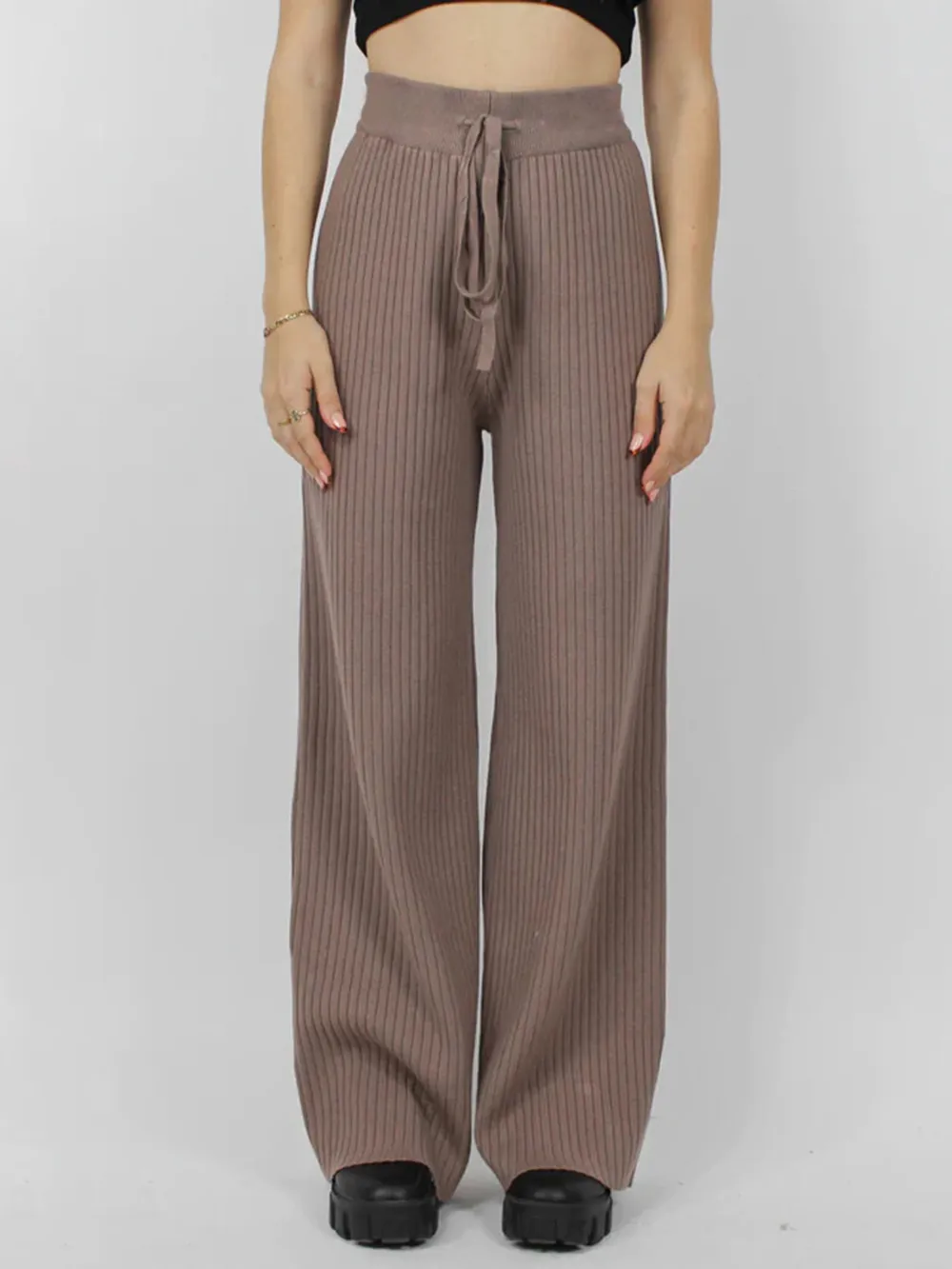 Ribbed Wide Leg Sweater Pants, image 8