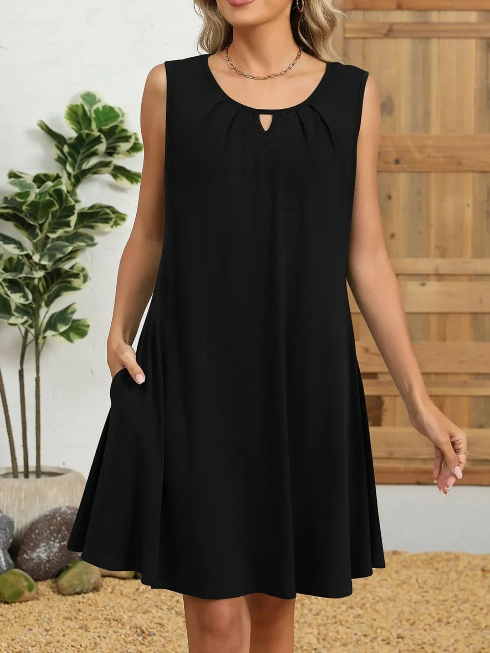 Round Neck Sleeveless Dress, image 17