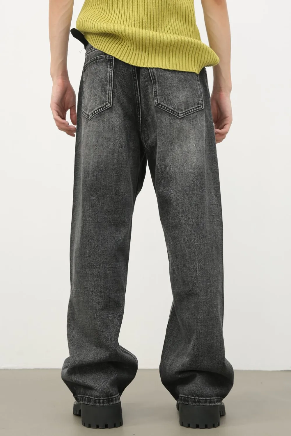 Men's Distressed Jeans with Pockets, image 2