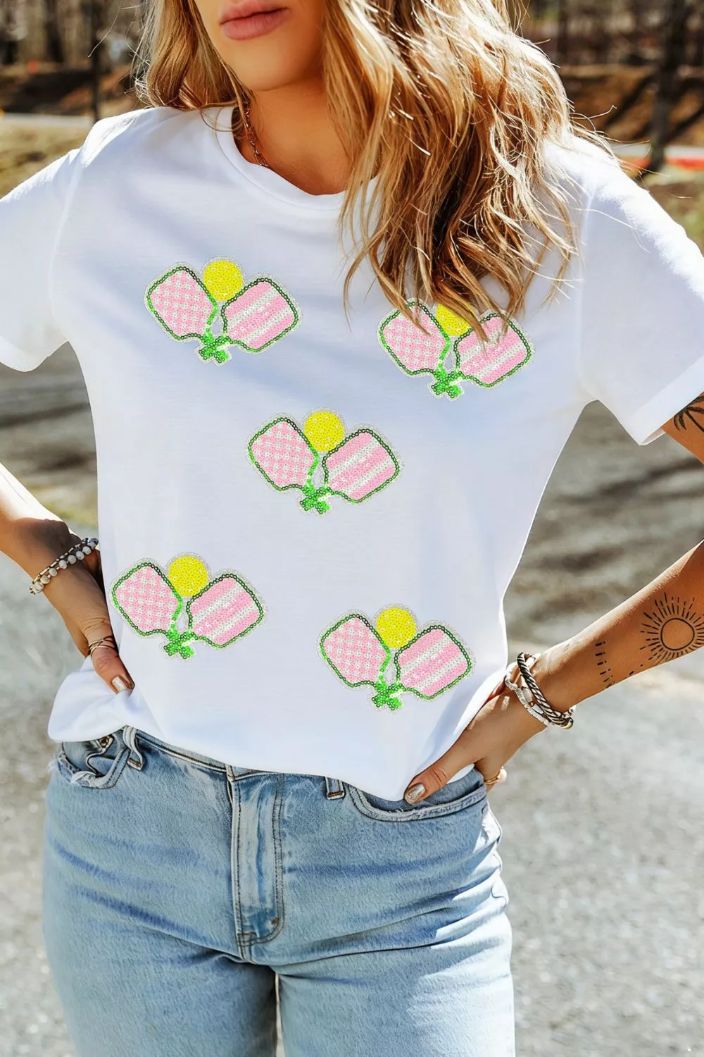Sequin Pickleball Short Sleeve Tee, image 2