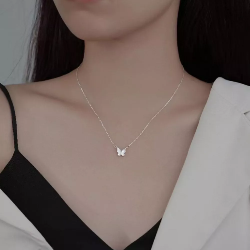 925 Sterling Silver Butterfly Pendant Necklace