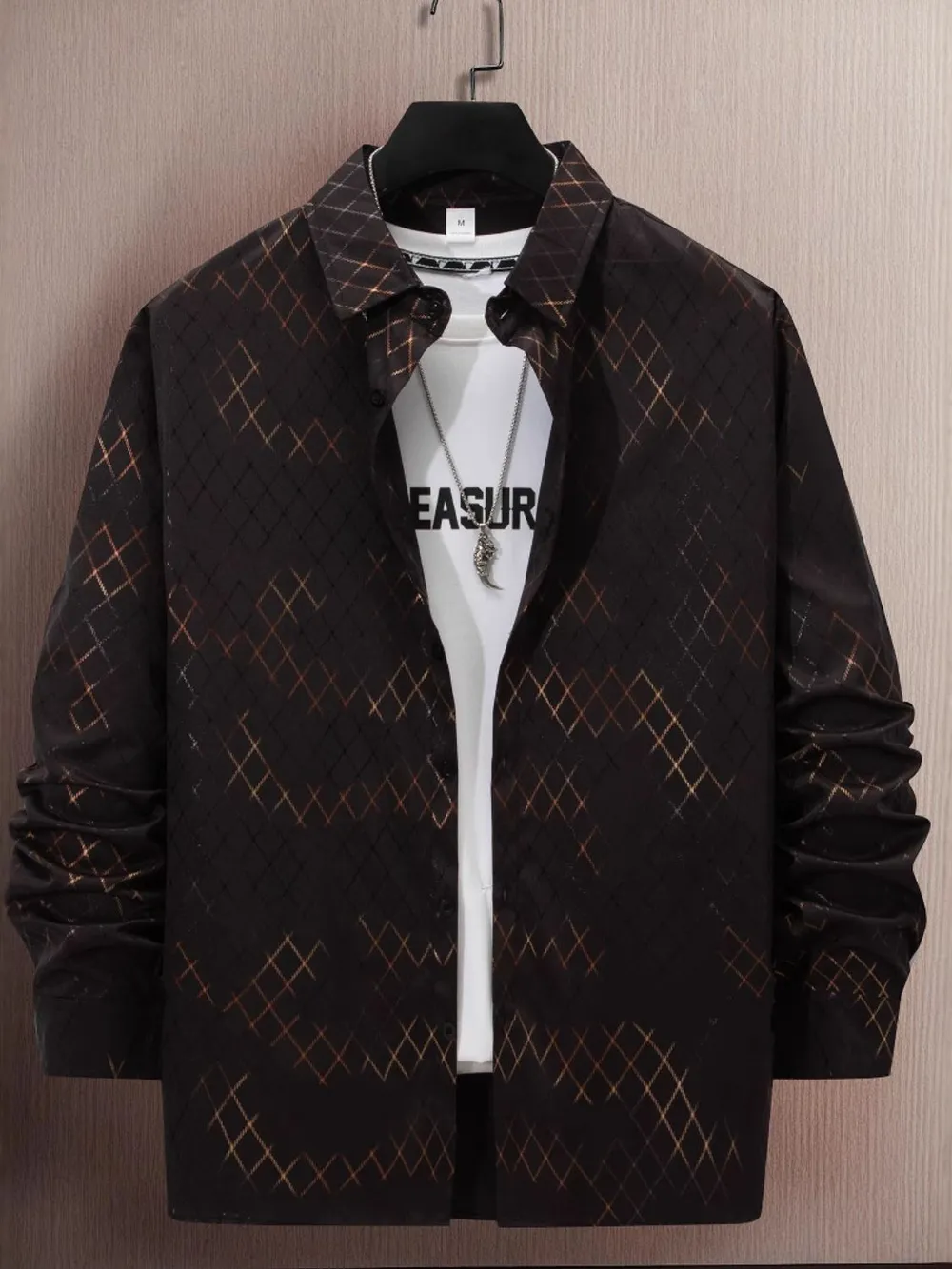 Men's Full Size Button Up Long Sleeve Shirt Plus Size, image 6