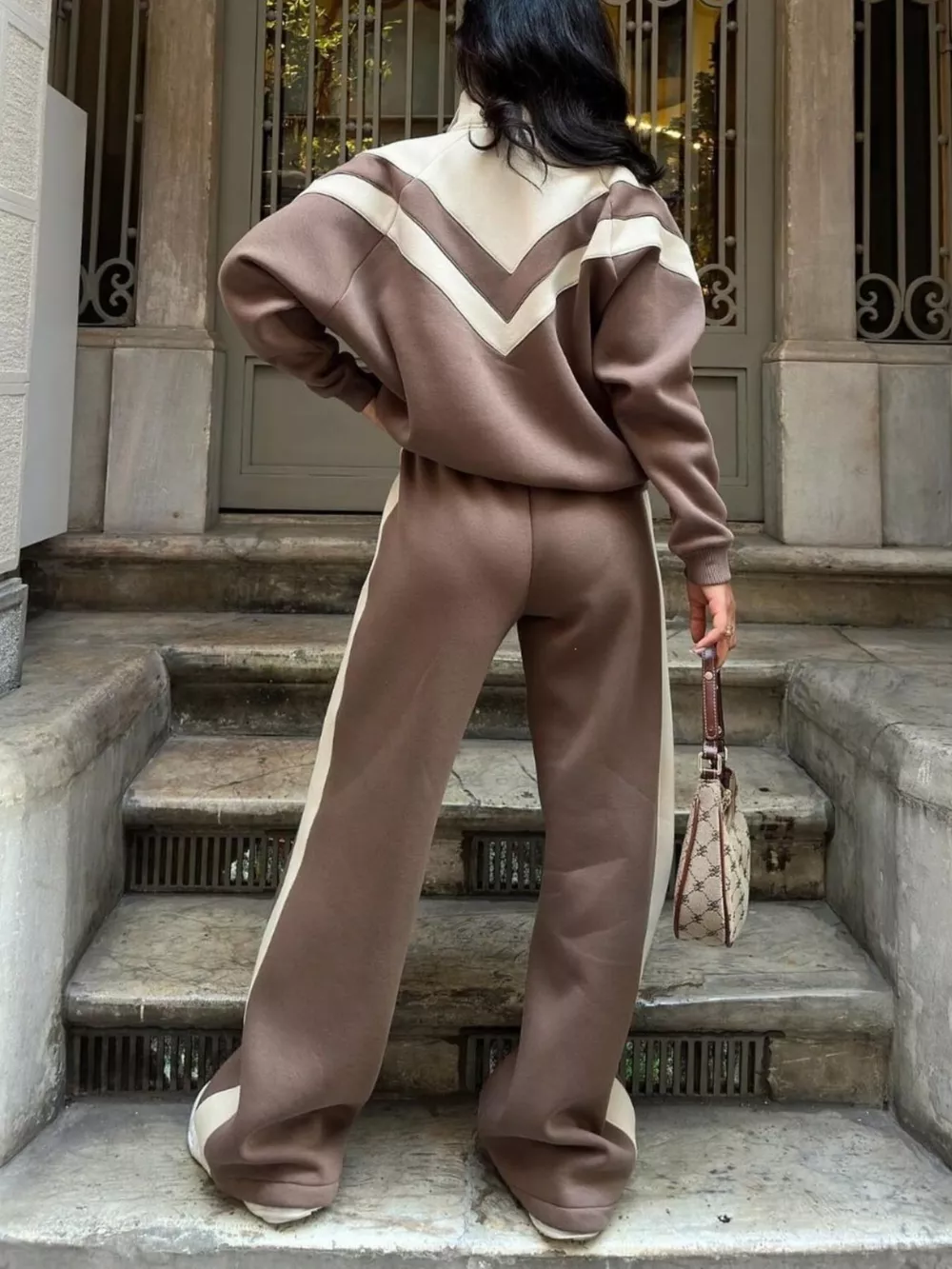 Color Block Zip-Up Outerwear and Pants Set, image 10