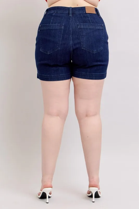 Full Size High Waist Denim Shorts Plus Size, image 7
