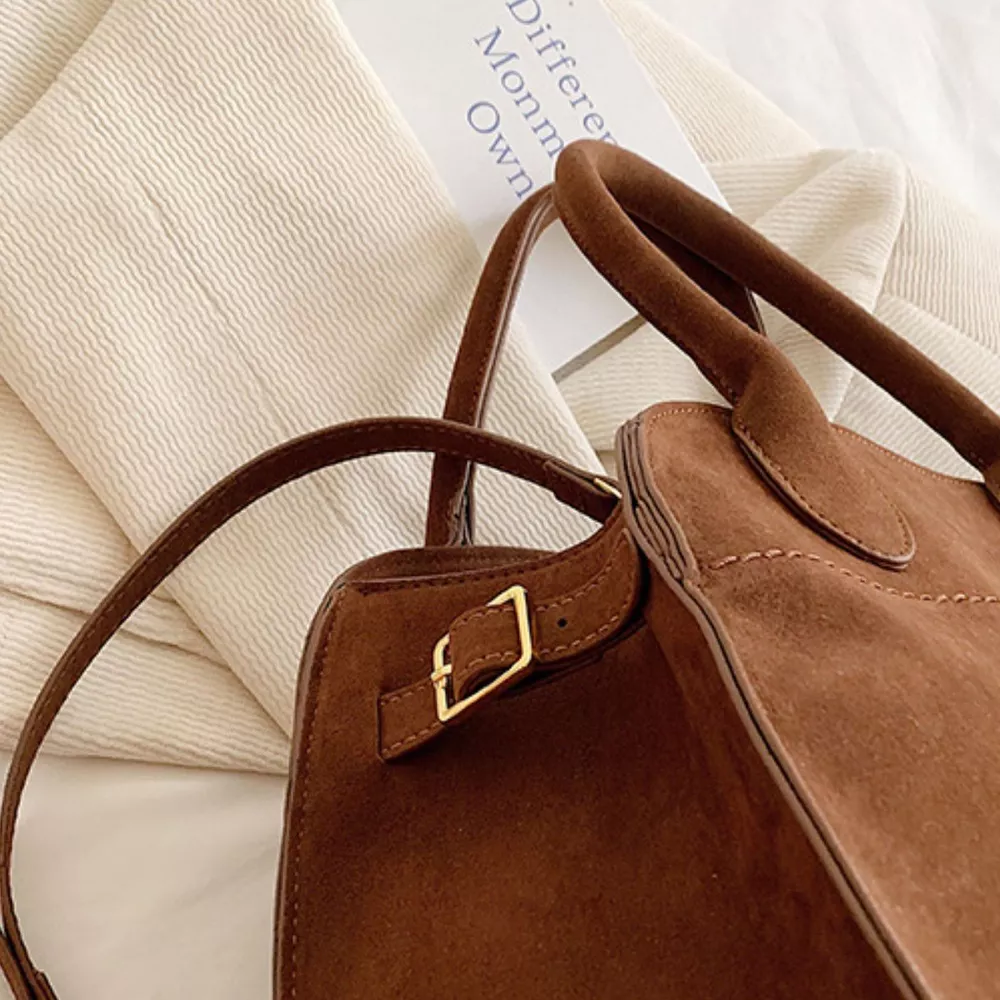 Suede Leather Large Handbag, image 7