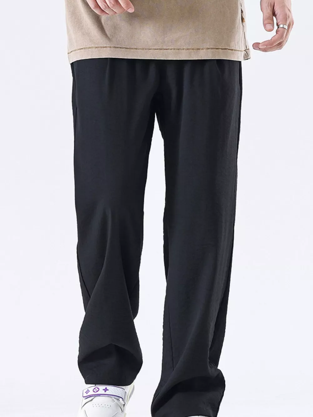 Men's Full Size Relaxed Fit Wide Leg Casual Pants Plus Size