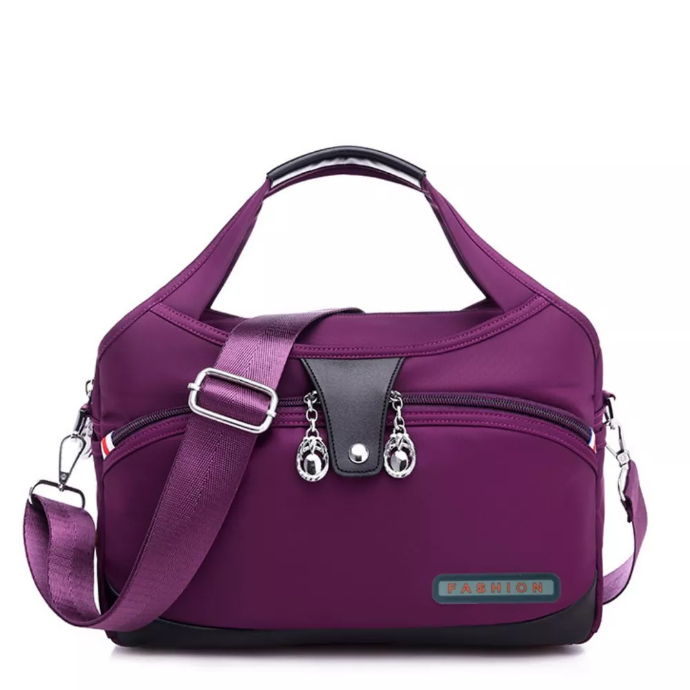 Lightweight Nylon Handbag with Multiple Pockets, image 4
