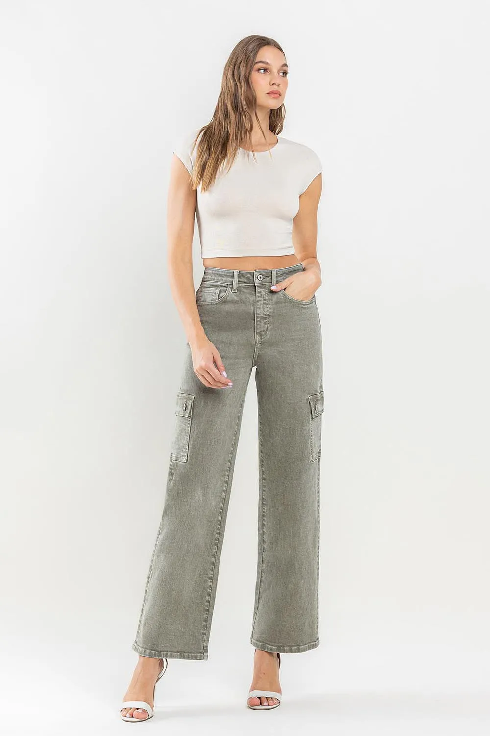 90's Super High Rise Cargo Jeans, image 9
