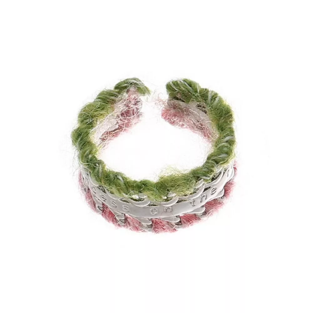 Brass Yarn-Wrapped Open Ring, image 7
