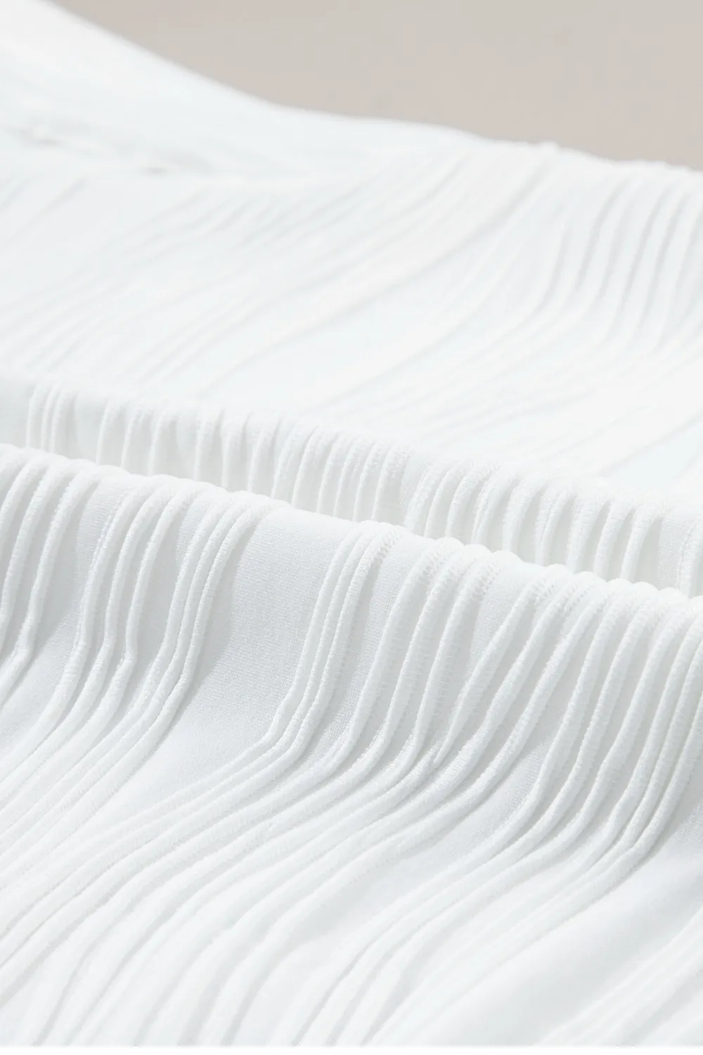 Textured Mock Neck Cap Sleeve Top, image 7