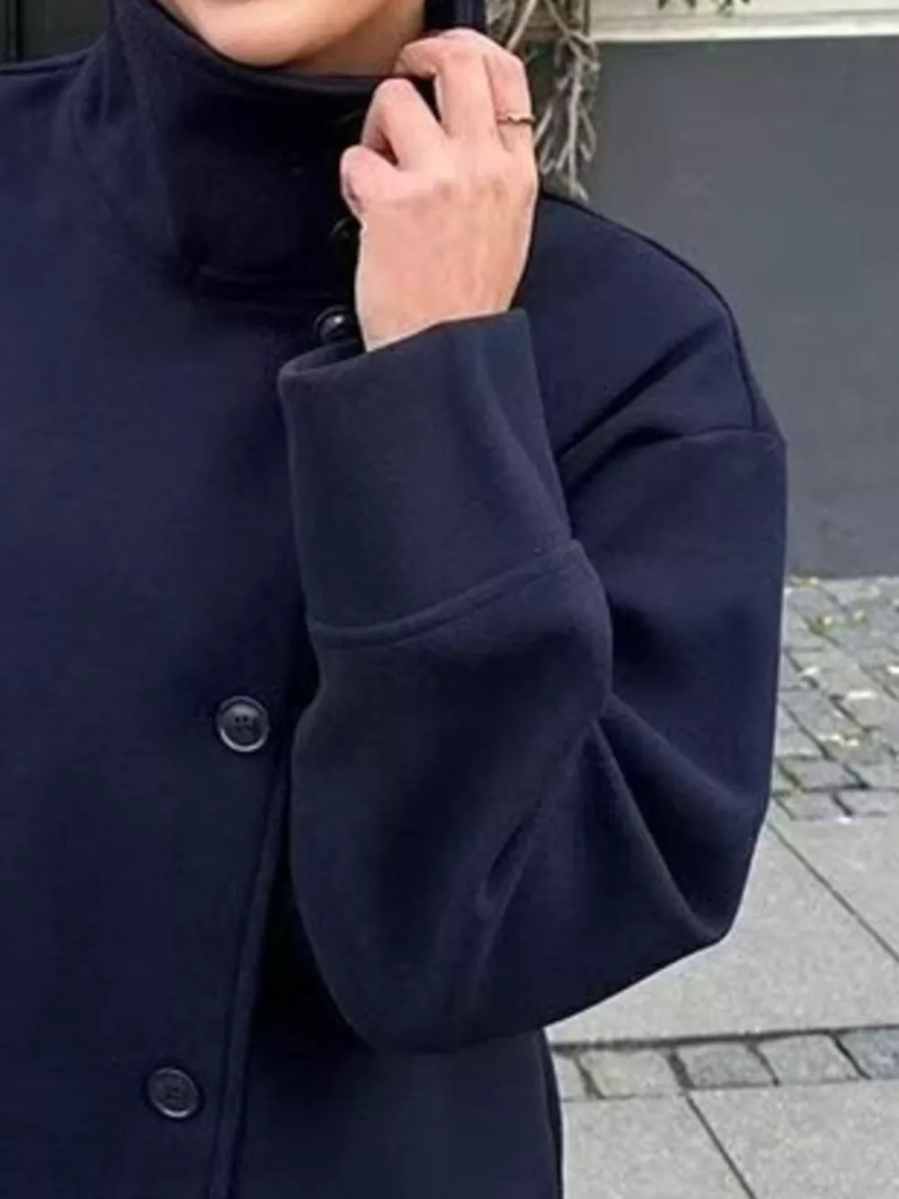 Wool Blend Long Sleeve Outerwear, image 3