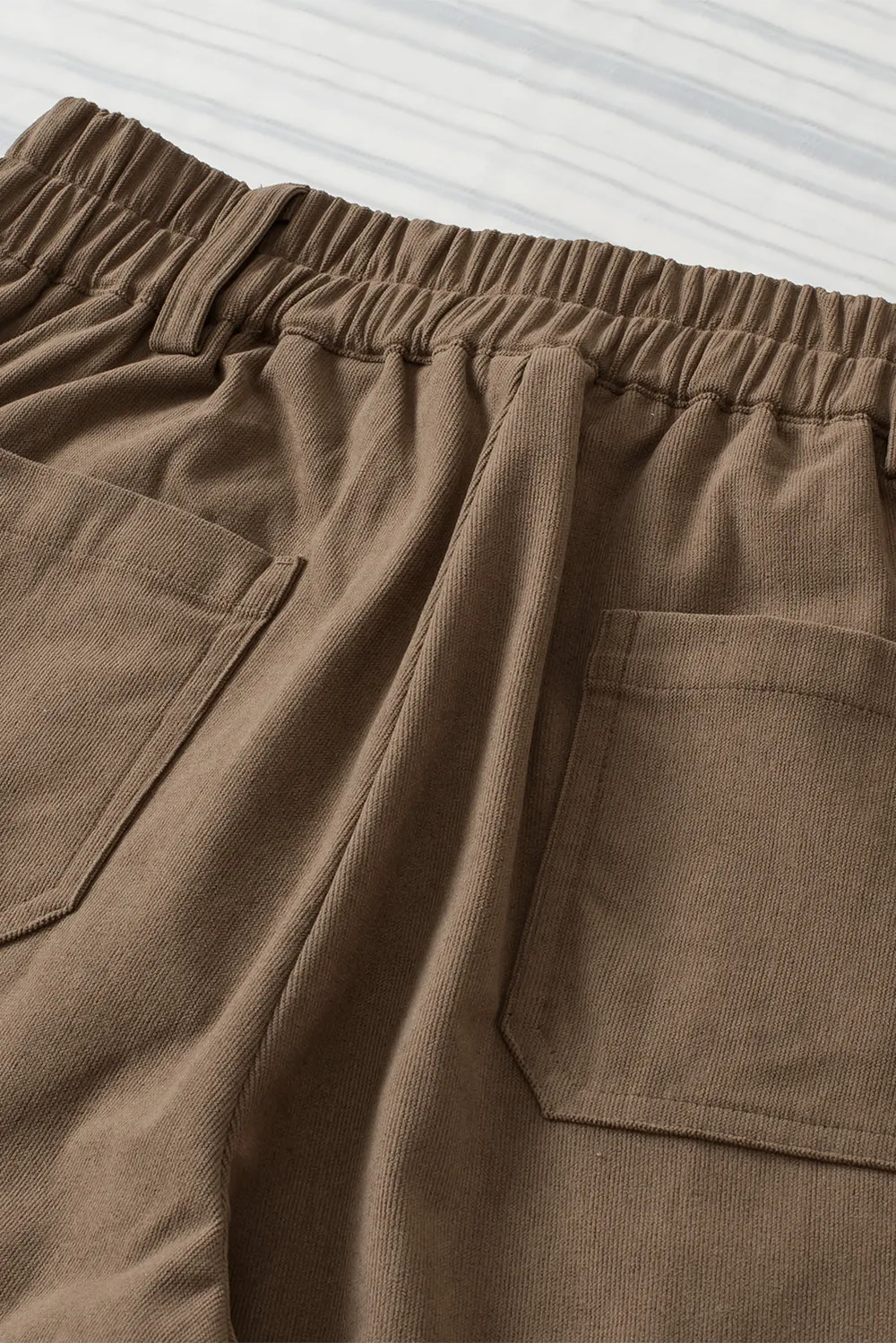 Half Elastic Waist Straight Pants, image 21