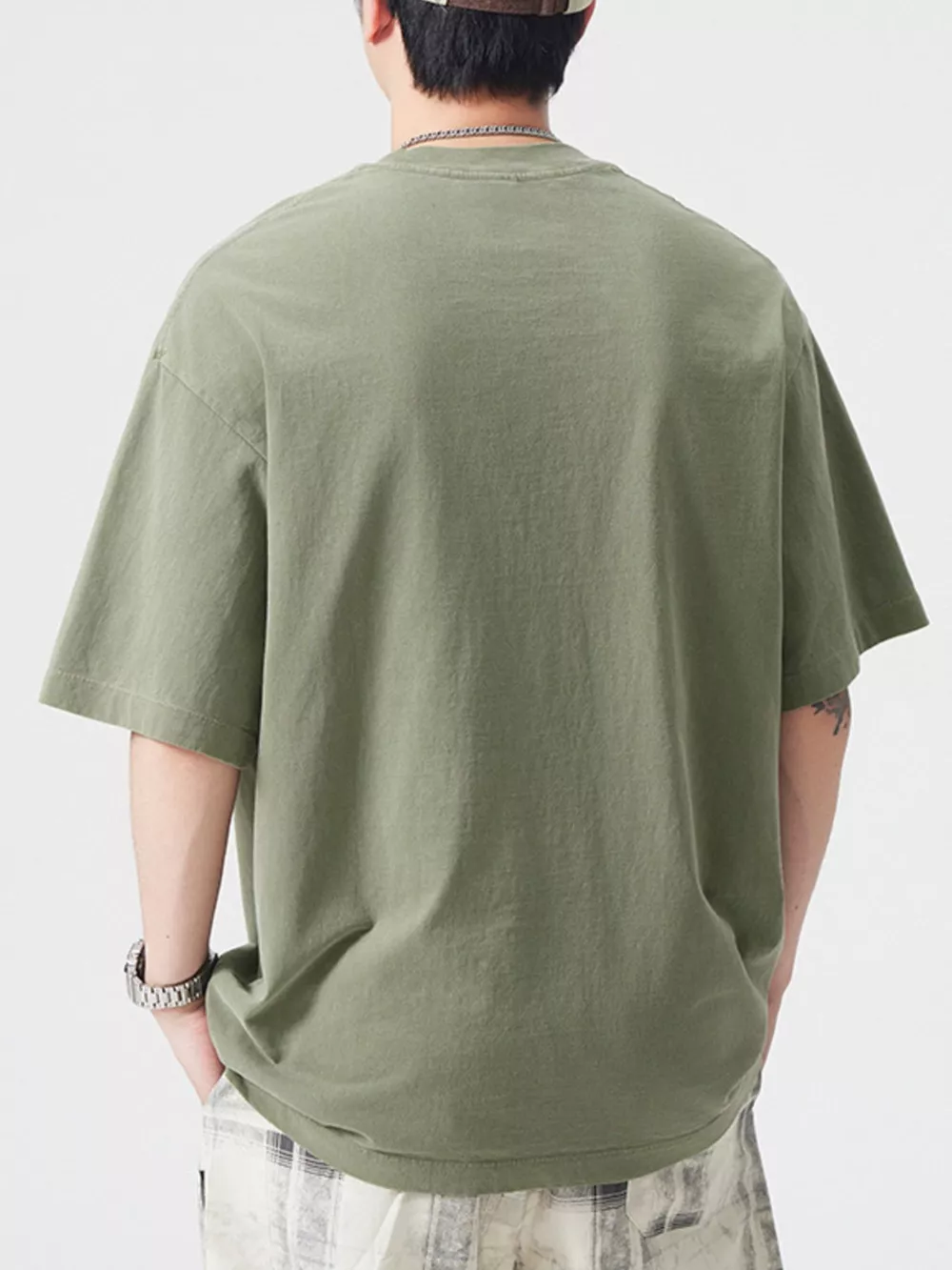 Men's Plus Size Round Neck Half Sleeve T-Shirt, image 3