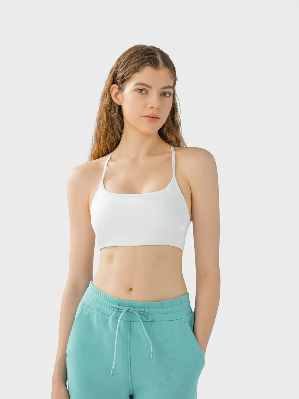 Crisscross Back Scoop Neck Active Cami with Detachable Chest Pads, image 28