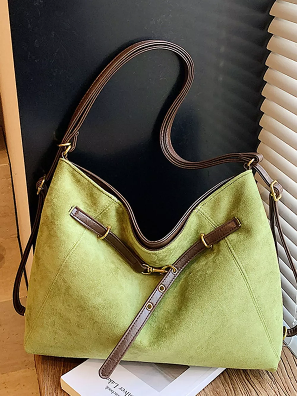Vintage Suede Tote Bag, image 6