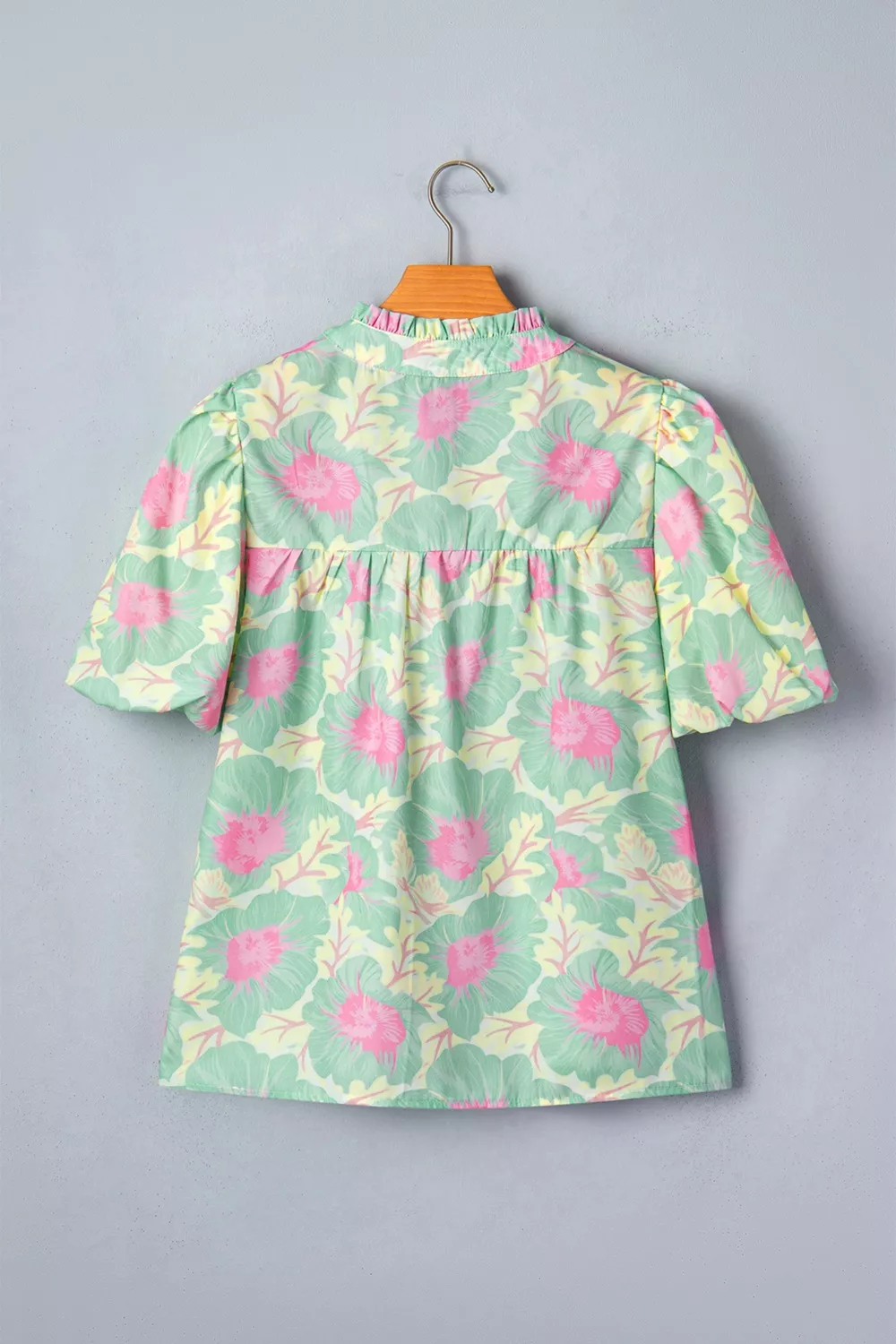 Floral Print Puff Sleeve Blouse, image 3