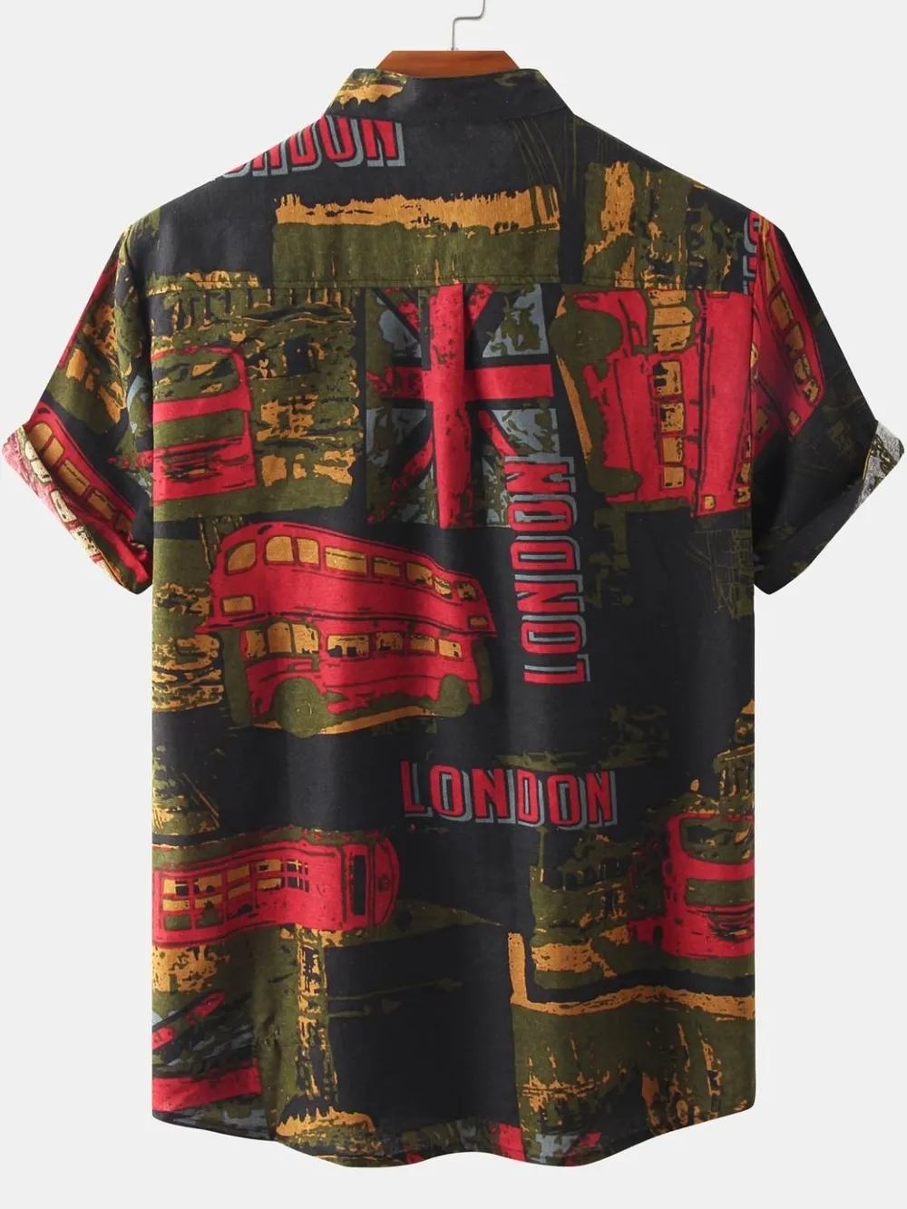 Men's Printed Short Sleeve Casual Shirt, image 2
