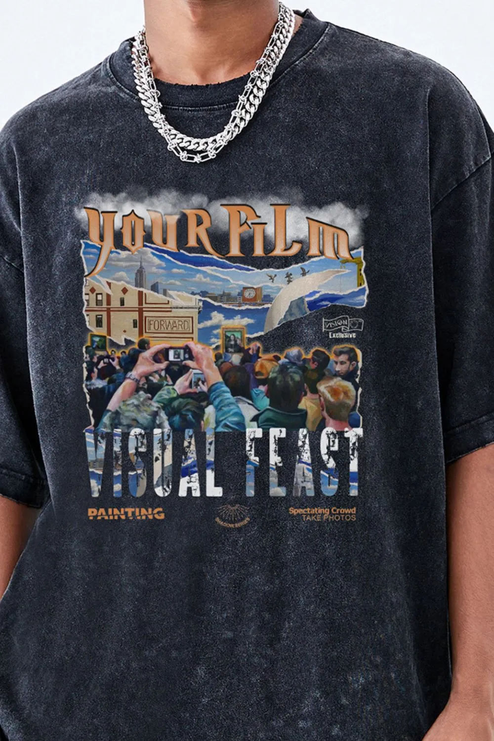 Men's Graphic Round Neck Short Sleeve T-Shirt, image 2