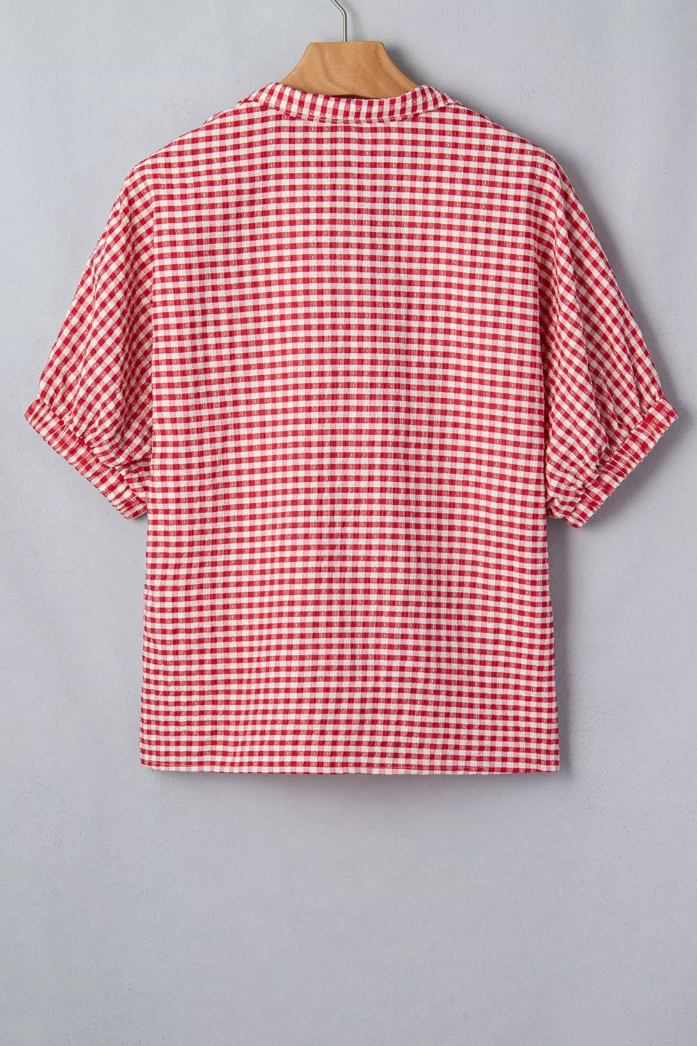 Gingham Half Sleeve Blouse, image 7