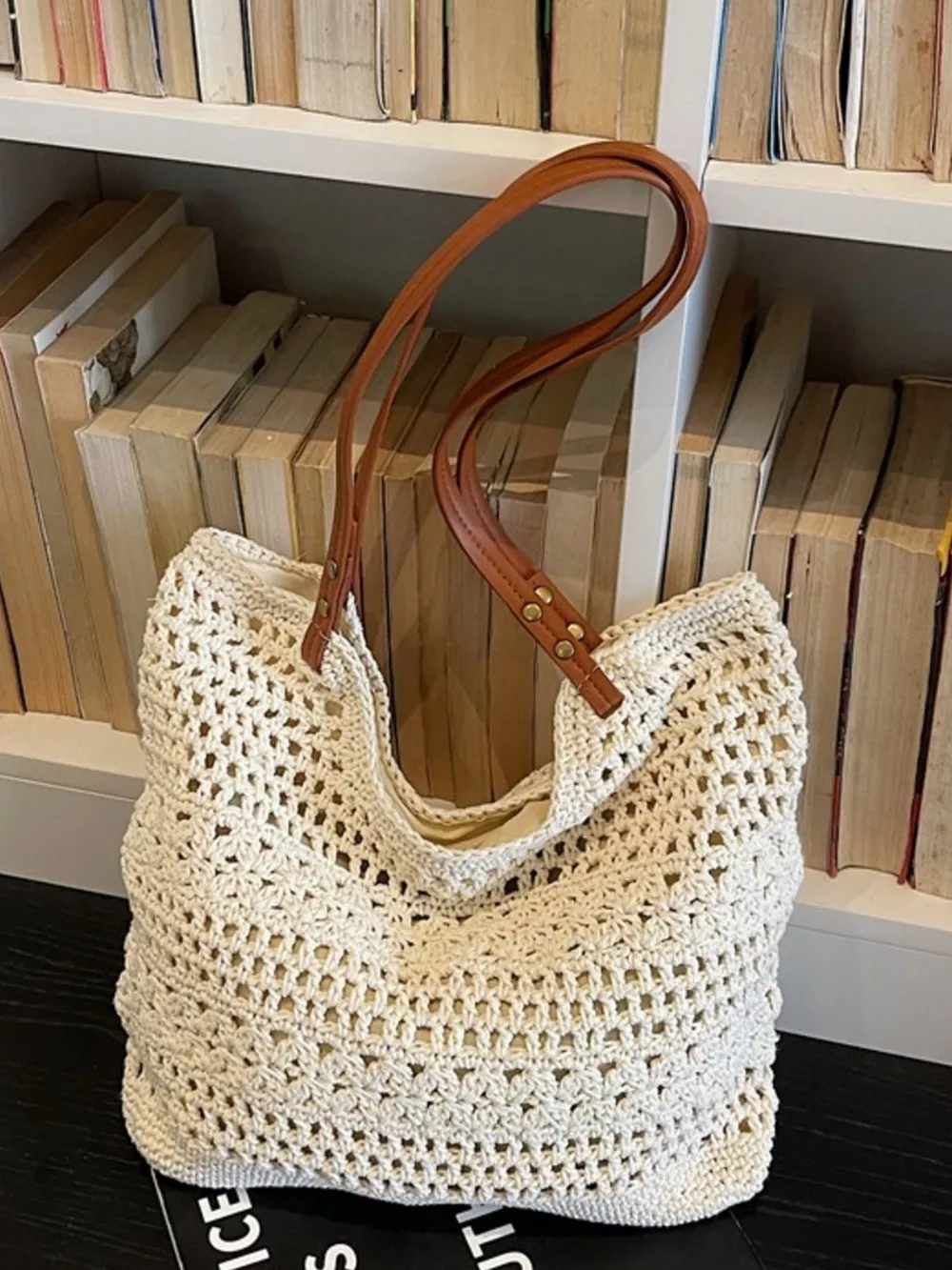 Crochet Knitted Shoulder Bag, image 3
