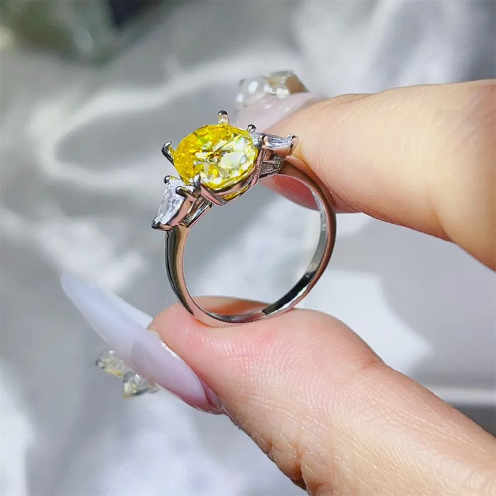 3 Carat Moissanite 925 Sterling Silver Ring, image 3