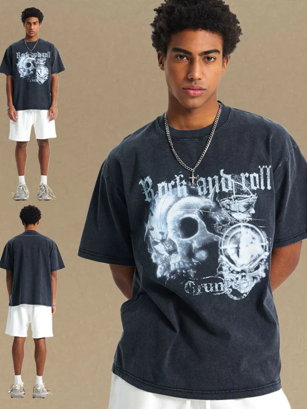Men's Graphic Round Neck Half Sleeve T-Shirt, image 5