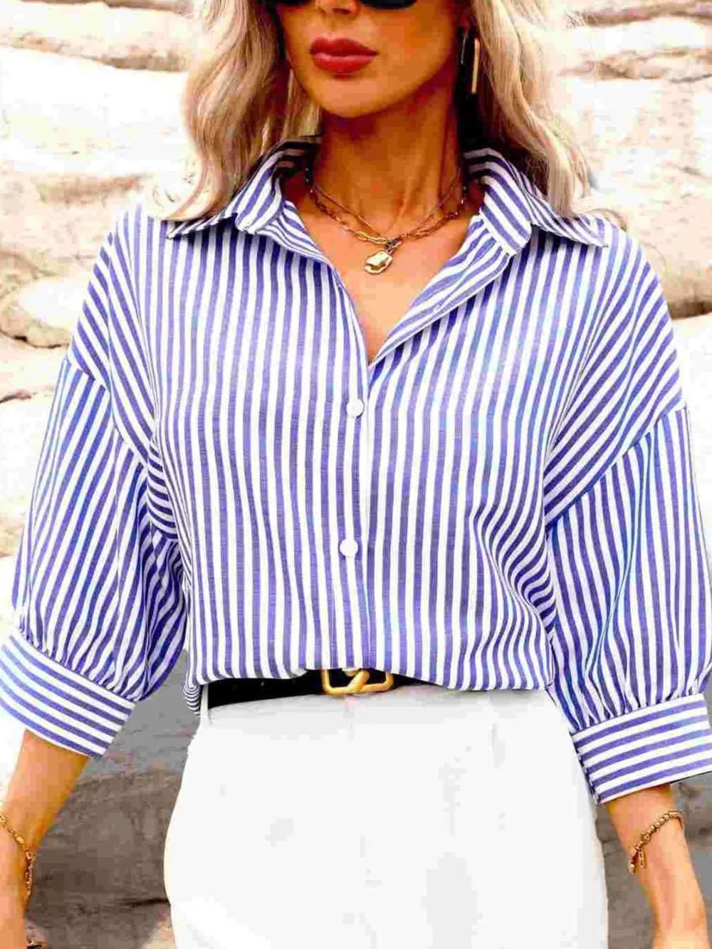 Striped Button-Down Shirt, image 2