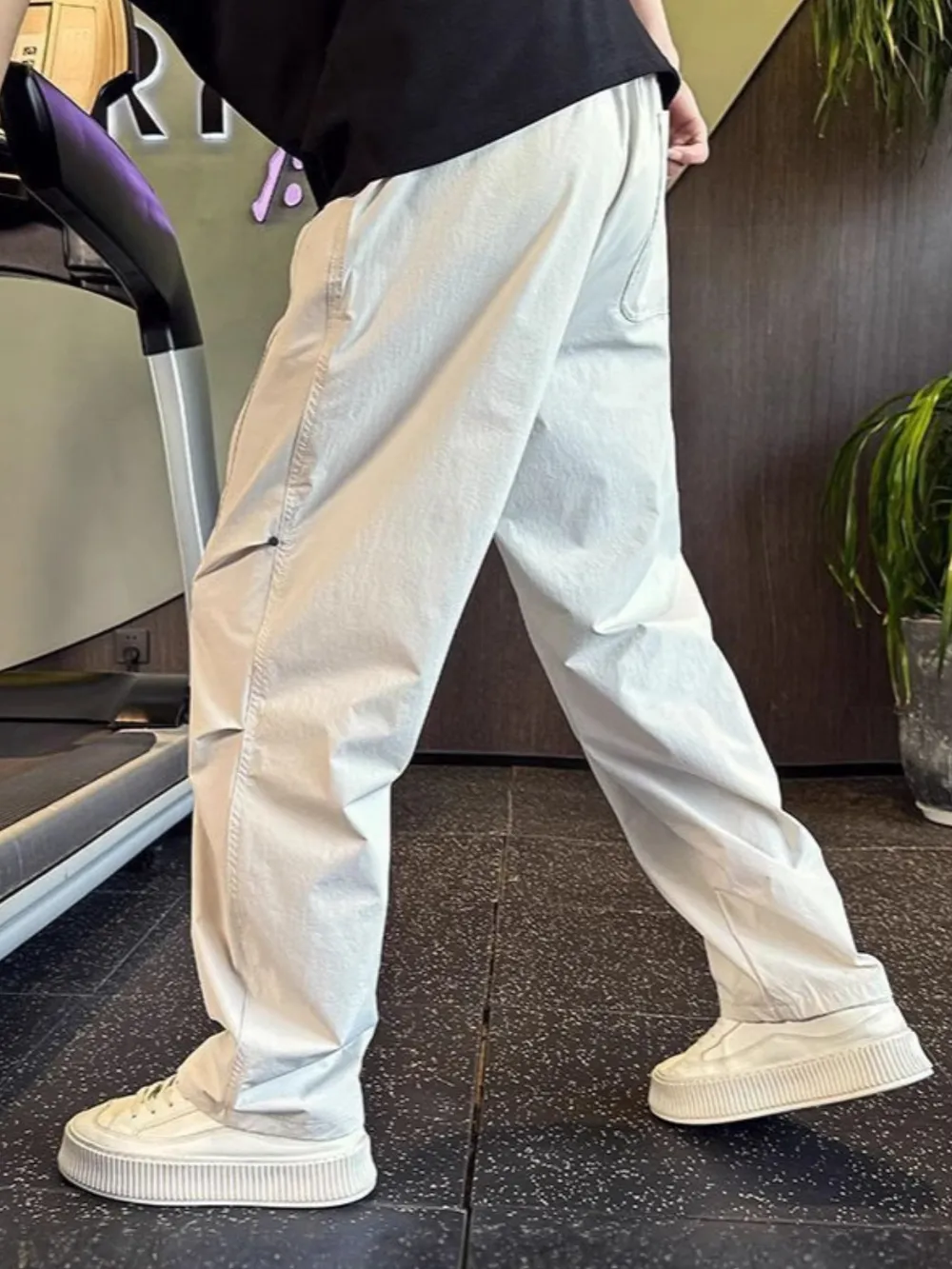 Men's Plus Size Drawstring Wide Leg Pants, image 4