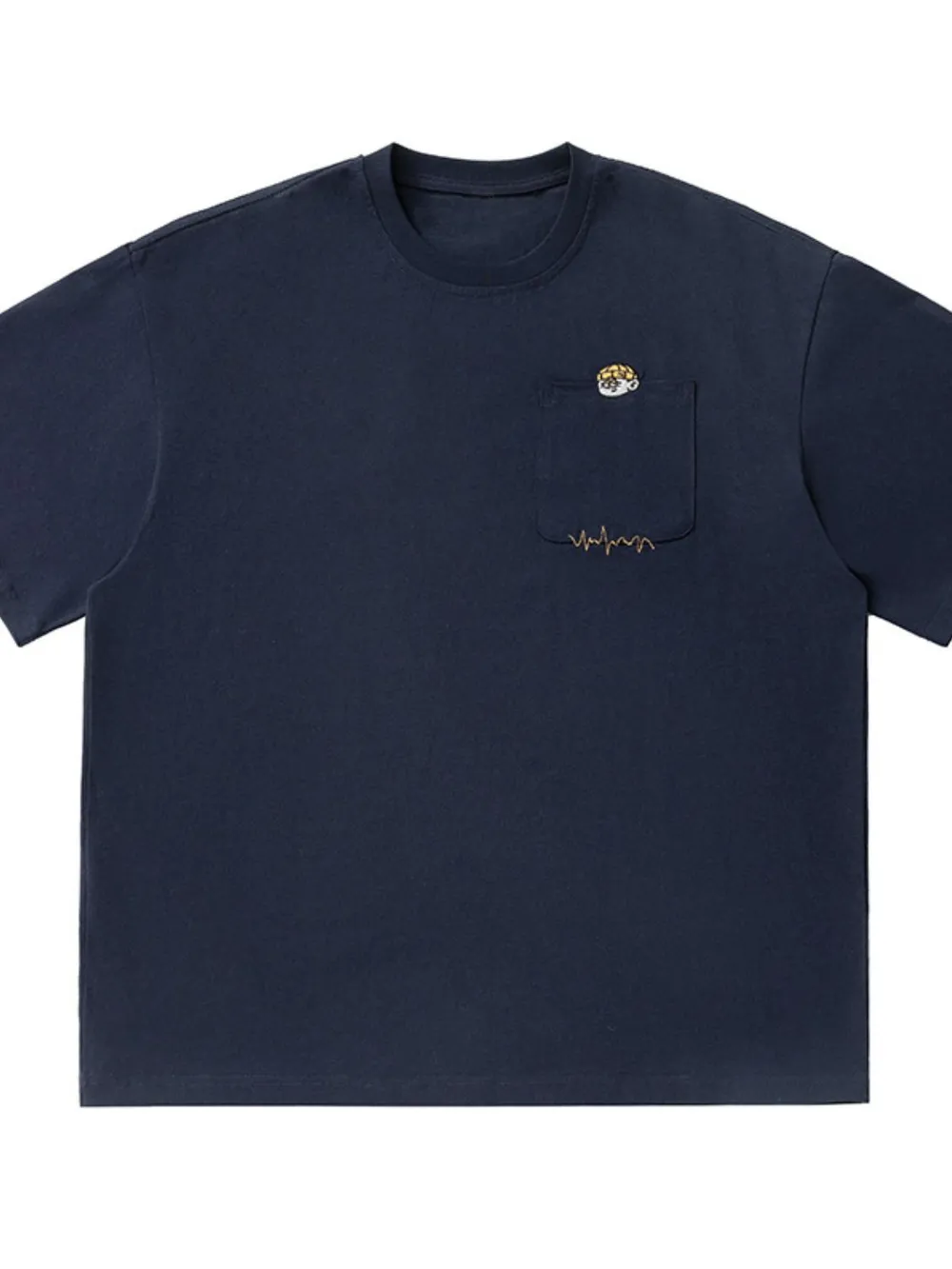 Men's Plus Size Round Neck Embroidered T-Shirt, image 8