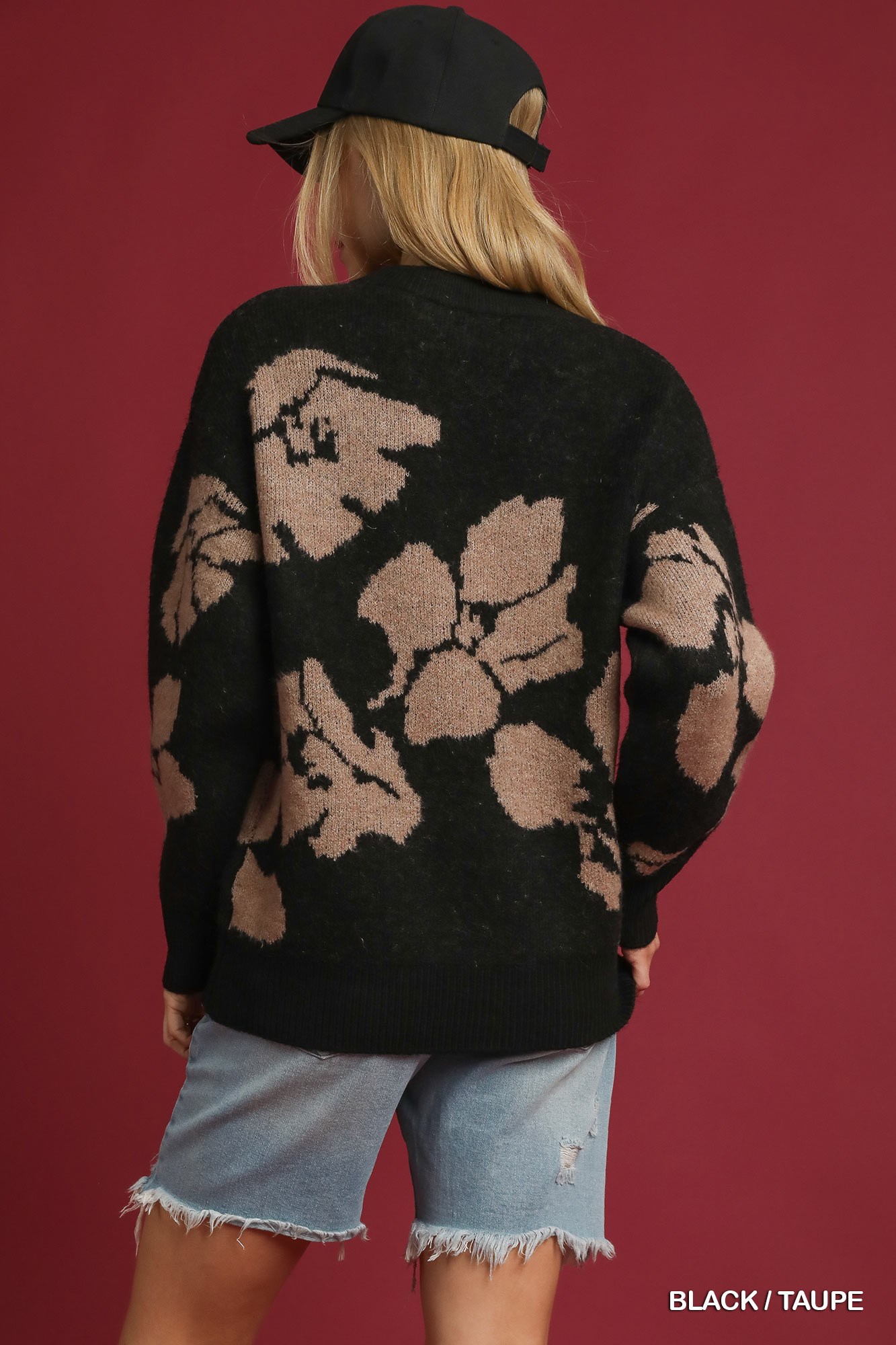 Floral Long Sleeve Sweater, image 2
