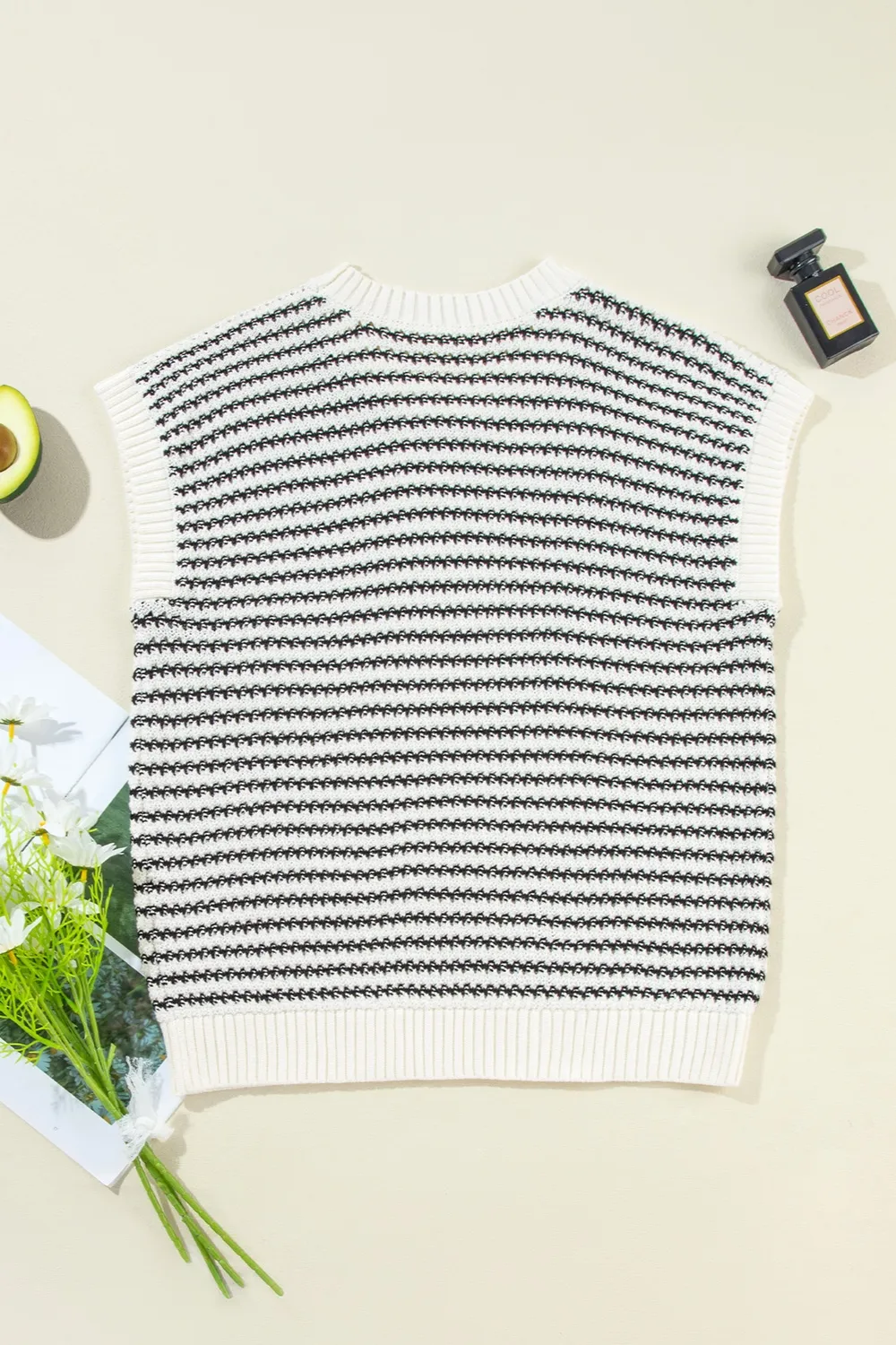 Striped Round Neck Sweater Vest, image 25