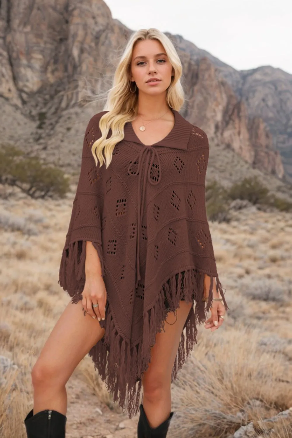 Tassel Hem Knit Cover Up, image 16