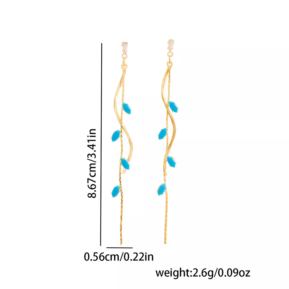 18K Gold-Plated Chain Drop Earrings, image 5