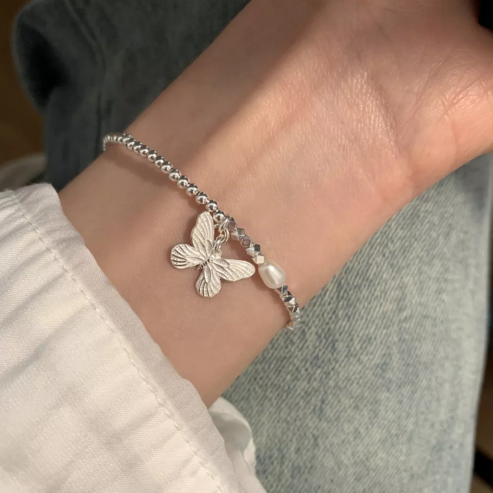 925 Sterling Silver Butterfly Bracelet, image 3