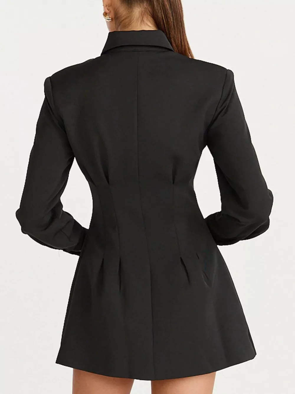 Corset-Style Button-Down Blazer Dress, image 7