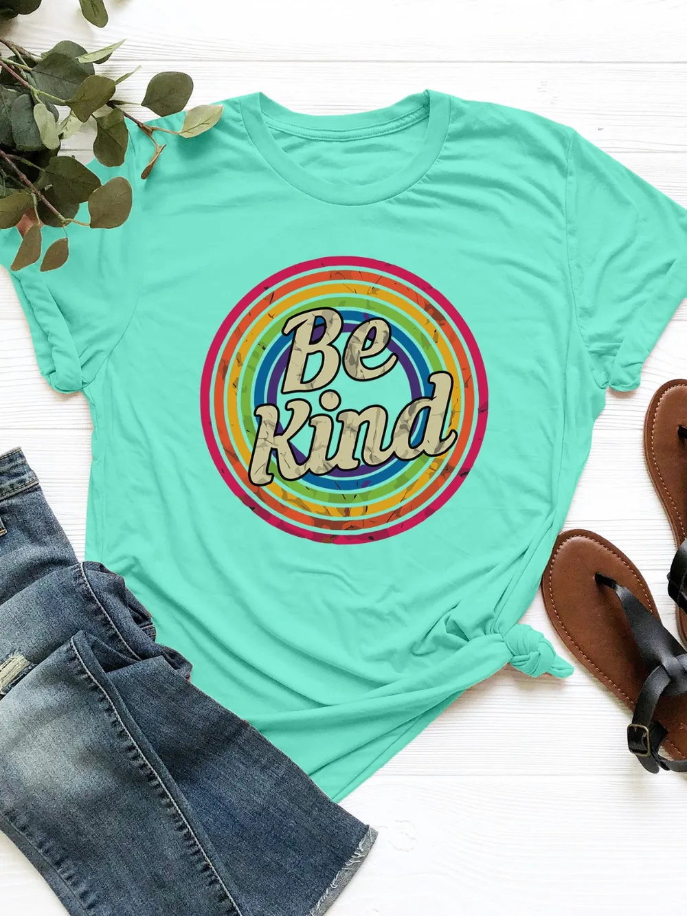 Graphic Round Neck Short Sleeve T-Shirt, image 2