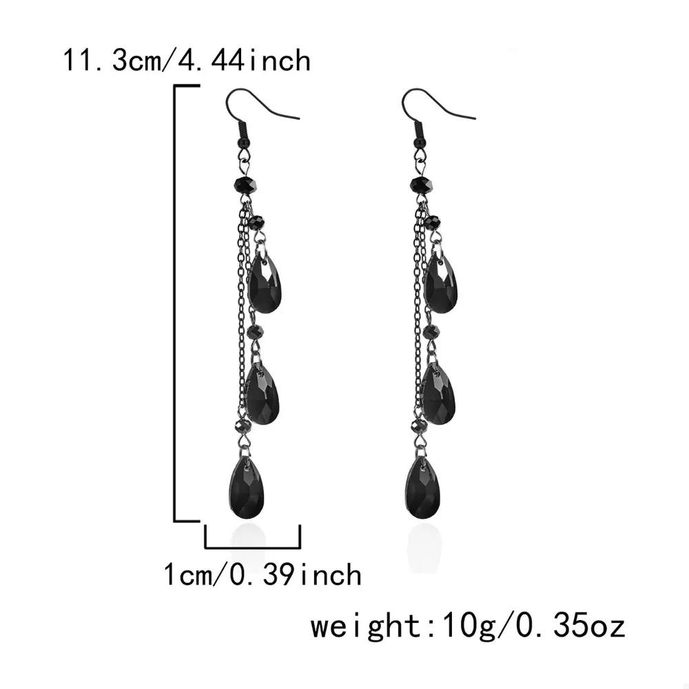 Halloween Teardrop Chain Dangle Earrings, image 5