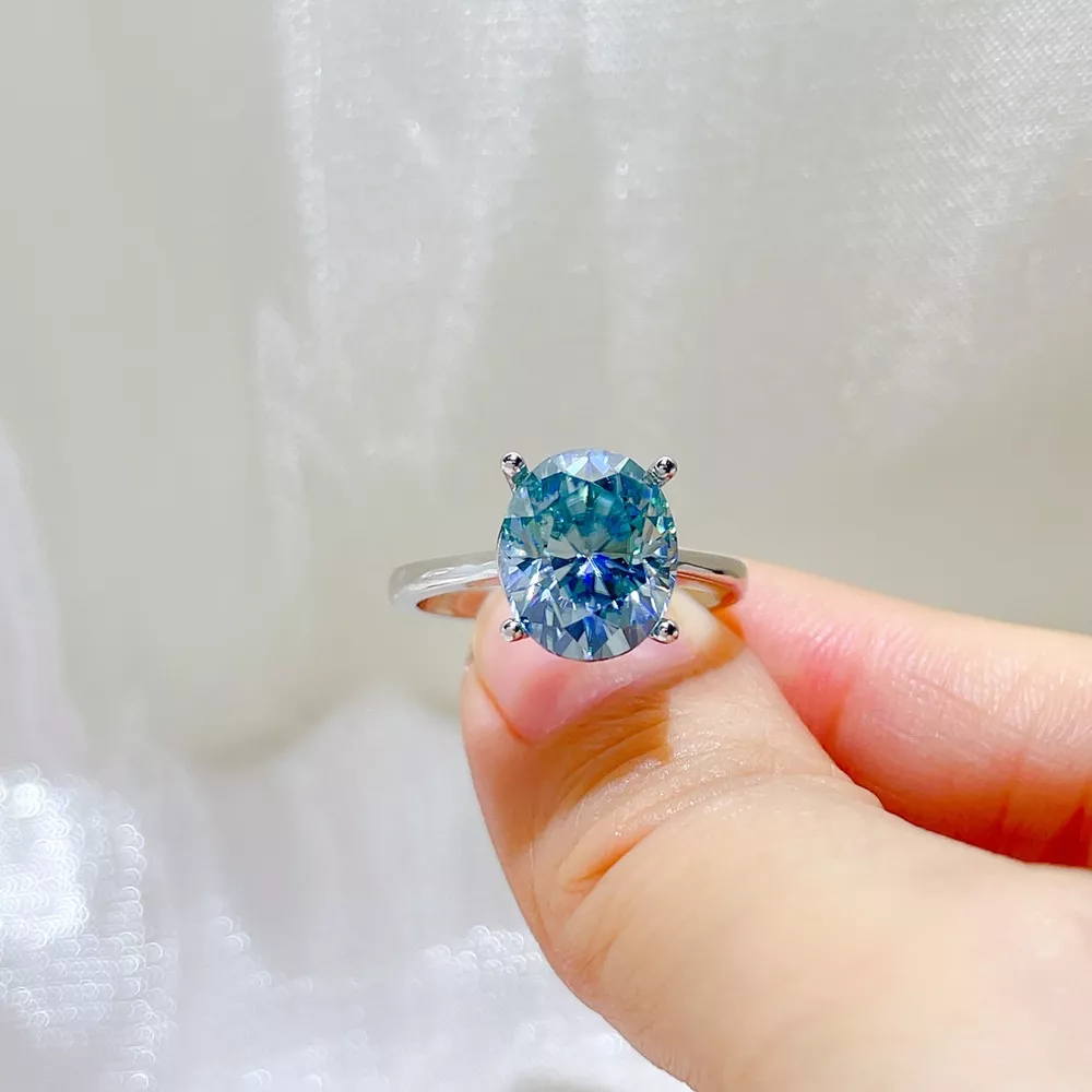 5 Carat 925 Sterling Silver Moissanite Ring, image 4