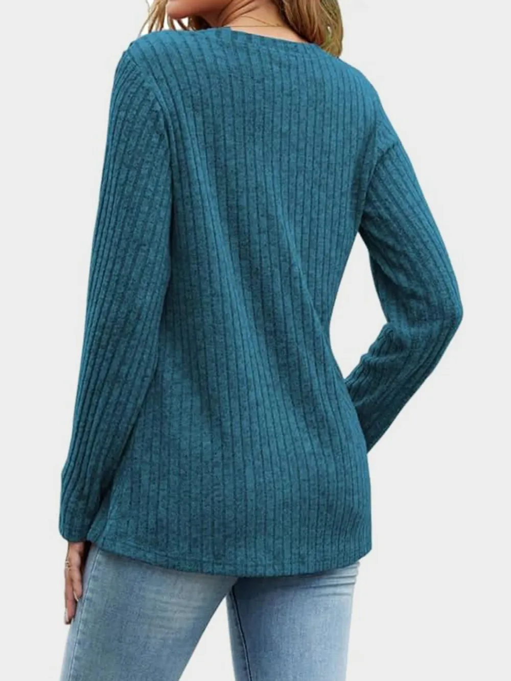 V-Neck Long Sleeve T-Shirt, image 24
