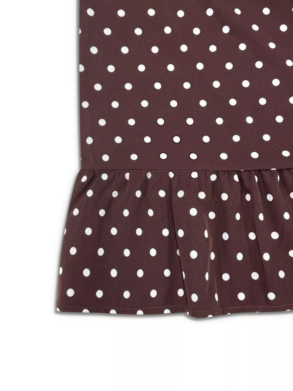 Plus Size Polka Dot Ruffle Hem Mini Dress, image 9