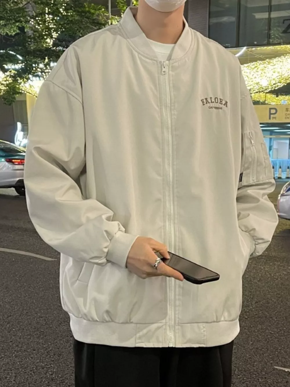 Men's Plus Size Casual Lightweight Zip Up Jacket