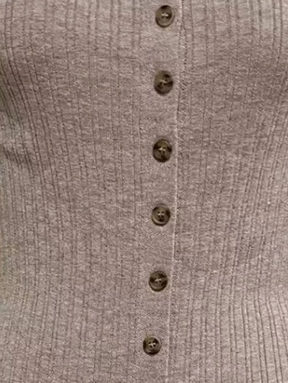 Ribbed Button-Front Bodycon Sweater Dress, image 4