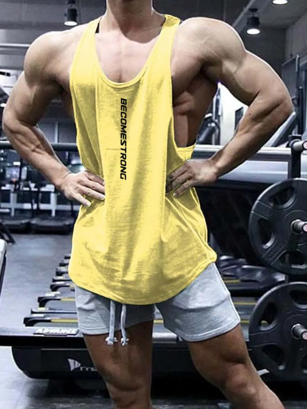 Men's Plus Size Round Neck Wide Strap Tank, image 6