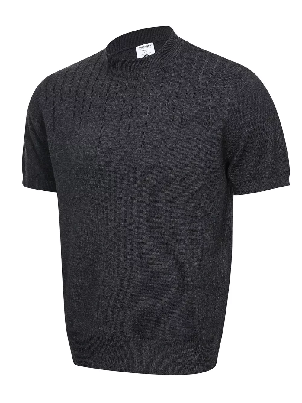 Men's Mock Neck Short Sleeve Knit Top, image 2