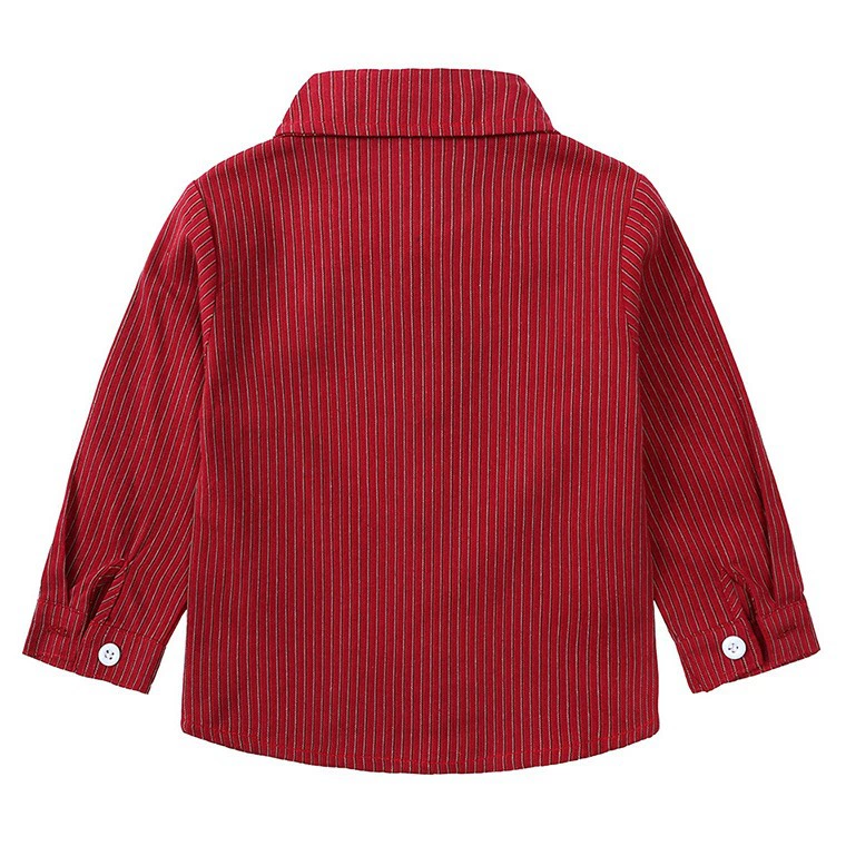 Children's Striped Shirt and Overall Set, image 3