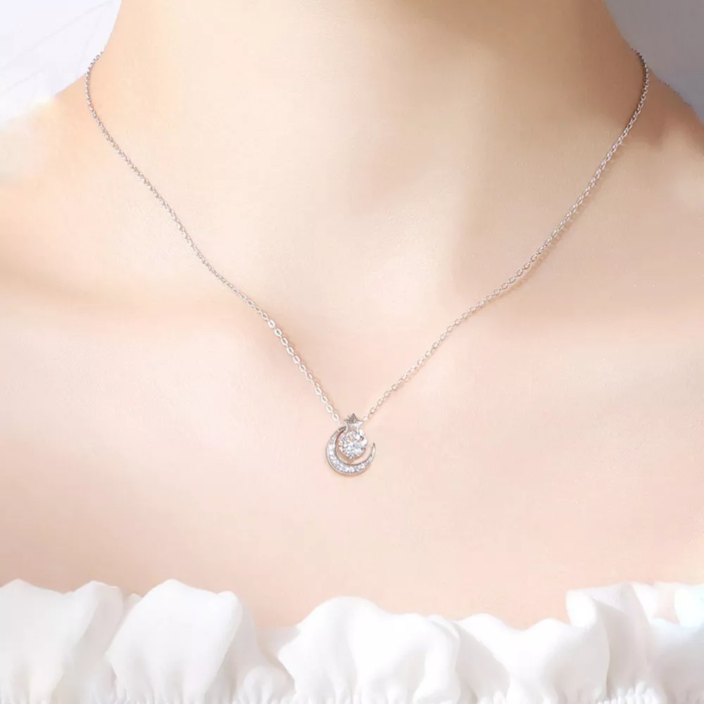 Star and Moon Pendant Necklace, image 4
