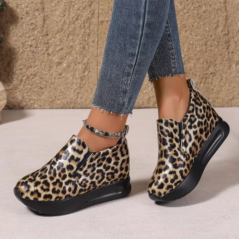 Leopard Platform Slip-Ons, image 8