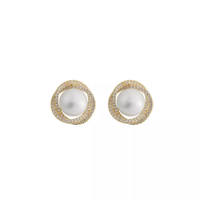 Pearl Stud Earrings, image 4