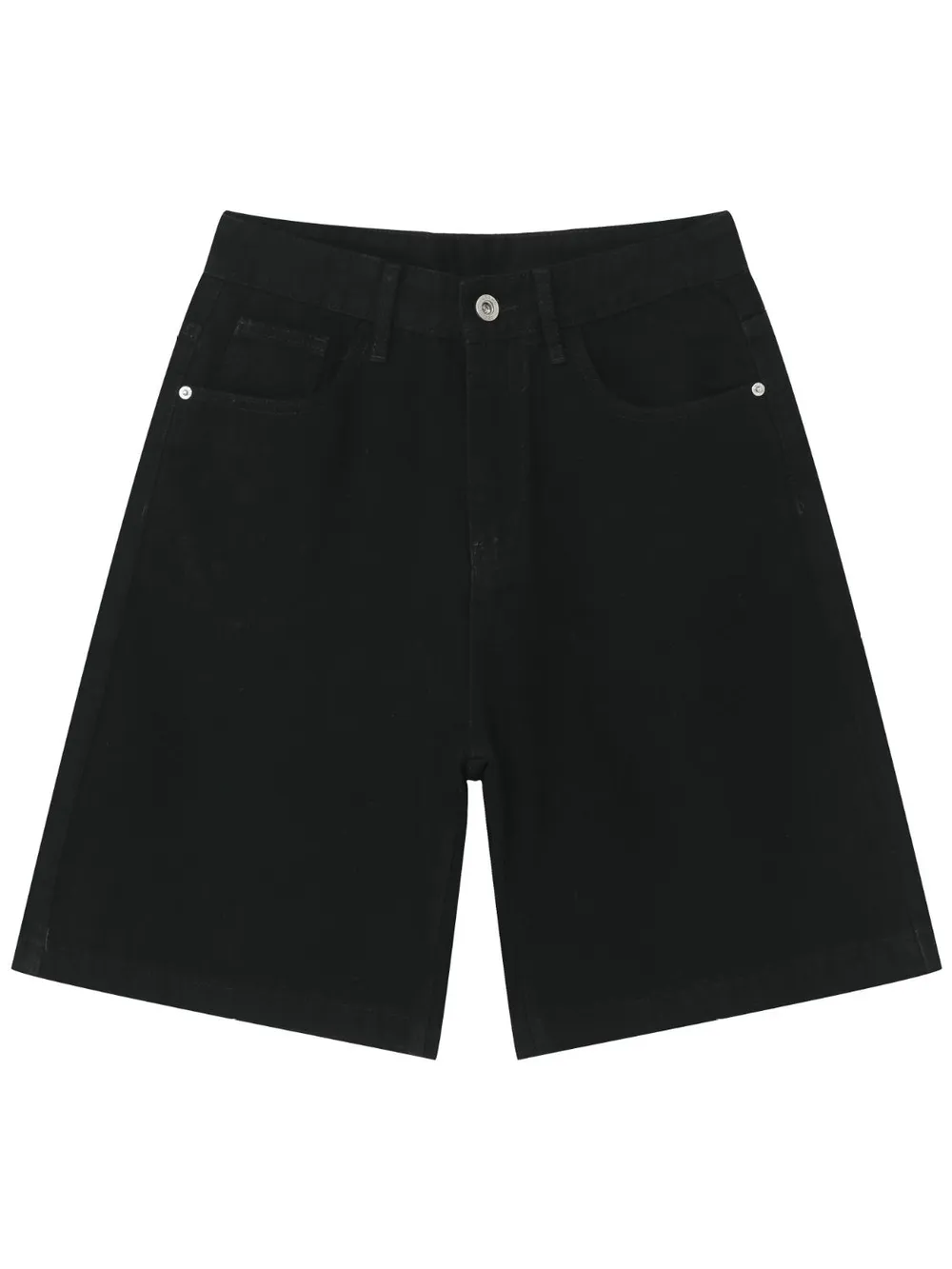 Men's Washed Denim Shorts with Pockets
