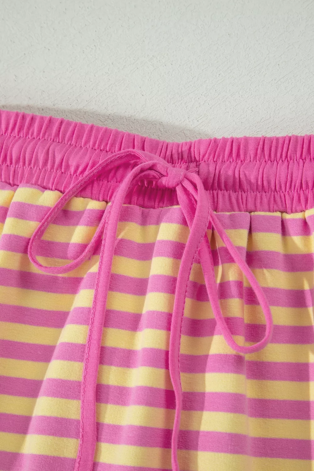 Striped Round Neck Tee and Shorts Casual Set, image 10